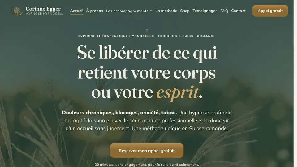 The corinne-egger.ch home page